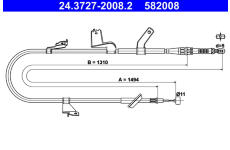 żażné lanko parkovacej brzdy ATE 24.3727-2008.2