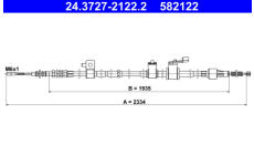 Tažné lanko, parkovací brzda ATE 24.3727-2122.2