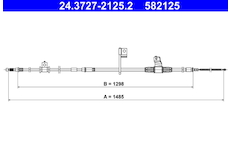 Tažné lanko, parkovací brzda ATE 24.3727-2125.2