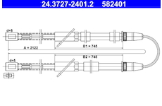 Tažné lanko, parkovací brzda ATE 24.3727-2401.2