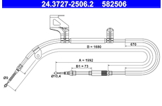 Tažné lanko, parkovací brzda ATE 24.3727-2506.2