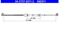 żażné lanko parkovacej brzdy ATE 24.3727-2511.2