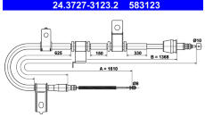 żażné lanko parkovacej brzdy ATE 24.3727-3123.2