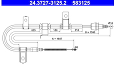 Tažné lanko, parkovací brzda ATE 24.3727-3125.2