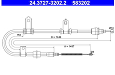 Tažné lanko, parkovací brzda ATE 24.3727-3202.2