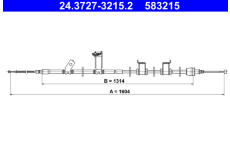 Tažné lanko, parkovací brzda ATE 24.3727-3215.2