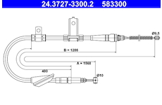 Tažné lanko, parkovací brzda ATE 24.3727-3300.2