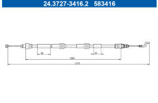 Tažné lanko, parkovací brzda ATE 24.3727-3416.2