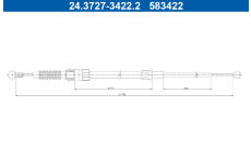 Tažné lanko, parkovací brzda ATE 24.3727-3422.2