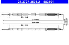 żażné lanko parkovacej brzdy ATE 24.3727-3501.2