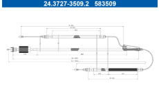 Tažné lanko, parkovací brzda ATE 24.3727-3509.2