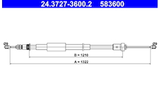 Tažné lanko, parkovací brzda ATE 24.3727-3600.2
