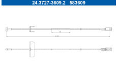 żażné lanko parkovacej brzdy ATE 24.3727-3609.2