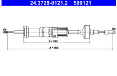 Tažné lanko, ovládání spojky ATE 24.3728-0121.2
