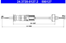 Tažné lanko, ovládání spojky ATE 24.3728-0127.2