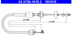 Tažné lanko, ovládání spojky ATE 24.3728-1018.2