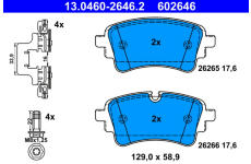 Sada brzdových platničiek kotúčovej brzdy ATE 13.0460-2646.2