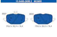 Sada brzdových destiček, kotoučová brzda ATE 13.0460-2655.2