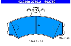 Sada brzdových destiček, kotoučová brzda ATE 13.0460-2750.2