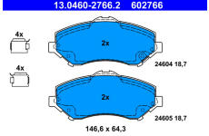 Sada brzdových platničiek kotúčovej brzdy ATE 13.0460-2766.2