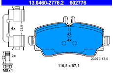 Sada brzdových platničiek kotúčovej brzdy ATE 13.0460-2776.2