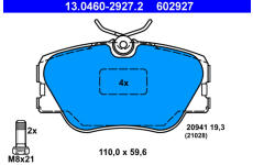 Sada brzdových platničiek kotúčovej brzdy ATE 13.0460-2927.2