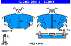 Sada brzdových platničiek kotúčovej brzdy ATE 13.0460-2941.2