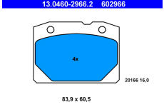 Sada brzdových platničiek kotúčovej brzdy ATE 13.0460-2966.2