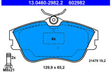 Sada brzdových platničiek kotúčovej brzdy ATE 13.0460-2982.2