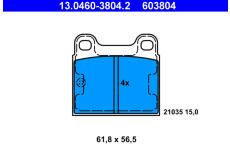 Sada brzdových destiček, kotoučová brzda ATE ATE 13.0460-3804.2