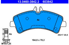 Sada brzdových platničiek kotúčovej brzdy ATE 13.0460-3842.2