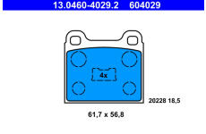 Sada brzdových destiček, kotoučová brzda ATE 13.0460-4029.2