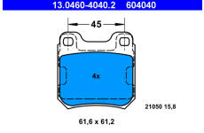 Sada brzdových platničiek kotúčovej brzdy ATE 13.0460-4040.2