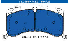 Sada brzdových platničiek kotúčovej brzdy ATE 13.0460-4728.2