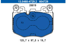 Sada brzdových destiček, kotoučová brzda ATE 13.0460-4729.2