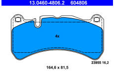 Sada brzdových platničiek kotúčovej brzdy ATE 13.0460-4806.2