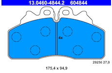 Sada brzdových destiček, kotoučová brzda ATE 13.0460-4844.2