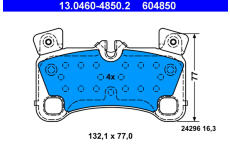 Sada brzdových destiček, kotoučová brzda ATE 13.0460-4850.2