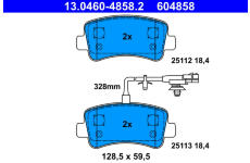 sada desek brzdových ATE 25112, 25113 ZN RENAULT Master