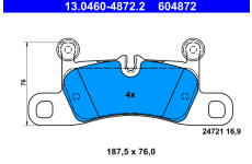 Sada brzdových destiček, kotoučová brzda ATE ATE 13.0460-4872.2