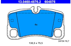 Sada brzdových destiček, kotoučová brzda ATE 13.0460-4876.2