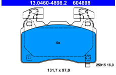 Sada brzdových platničiek kotúčovej brzdy ATE 13.0460-4898.2