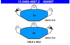 Sada brzdových platničiek kotúčovej brzdy ATE 13.0460-4957.2