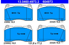Sada brzdových platničiek kotúčovej brzdy ATE 13.0460-4973.2