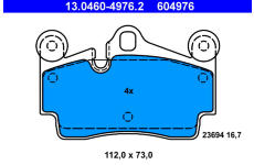 Sada brzdových platničiek kotúčovej brzdy ATE 13.0460-4976.2