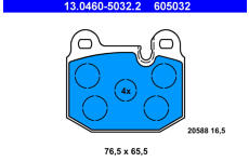 Sada brzdových platničiek kotúčovej brzdy ATE 13.0460-5032.2