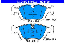 Sada brzdových platničiek kotúčovej brzdy ATE 13.0460-5405.2