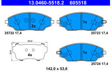 Brzdové desky ATE 13.0460-5518.2