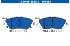 Sada brzdových platničiek kotúčovej brzdy ATE 13.0460-5558.2
