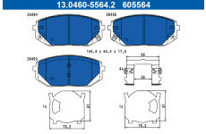 Sada brzdových platničiek kotúčovej brzdy ATE 13.0460-5564.2